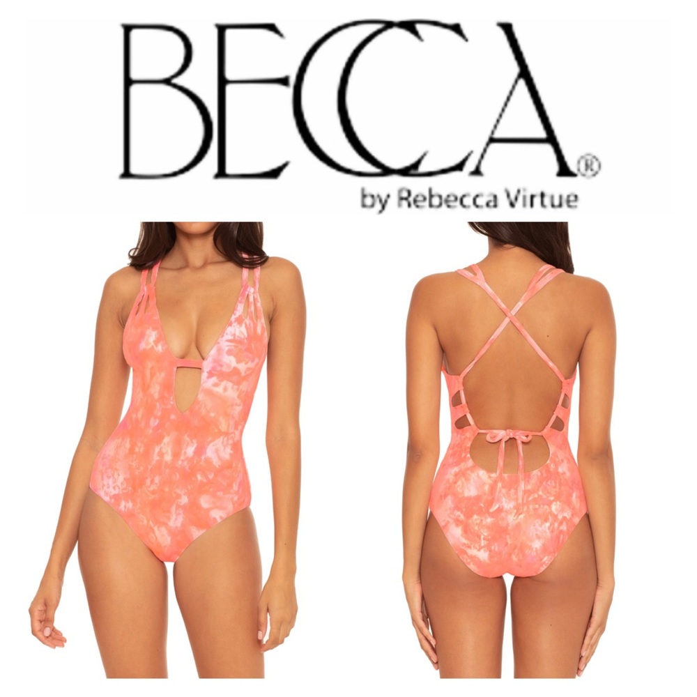 NWOT BECCA Crystal Skylar One-Piece Swimsuit